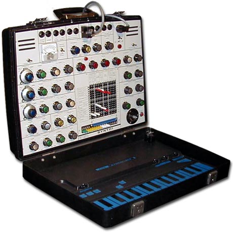 An EMS Synthi AKS synthesizer.