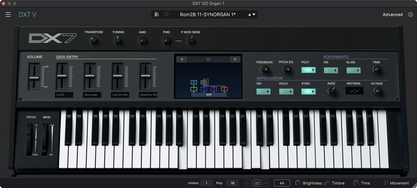 Arturia DX7 V settings for the chord synth sound in "Chamber of Reflection" by Mac DeMarco.