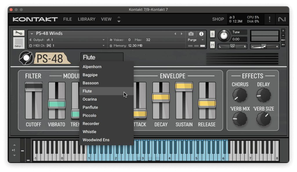yamaha pss 480 kontakt menu